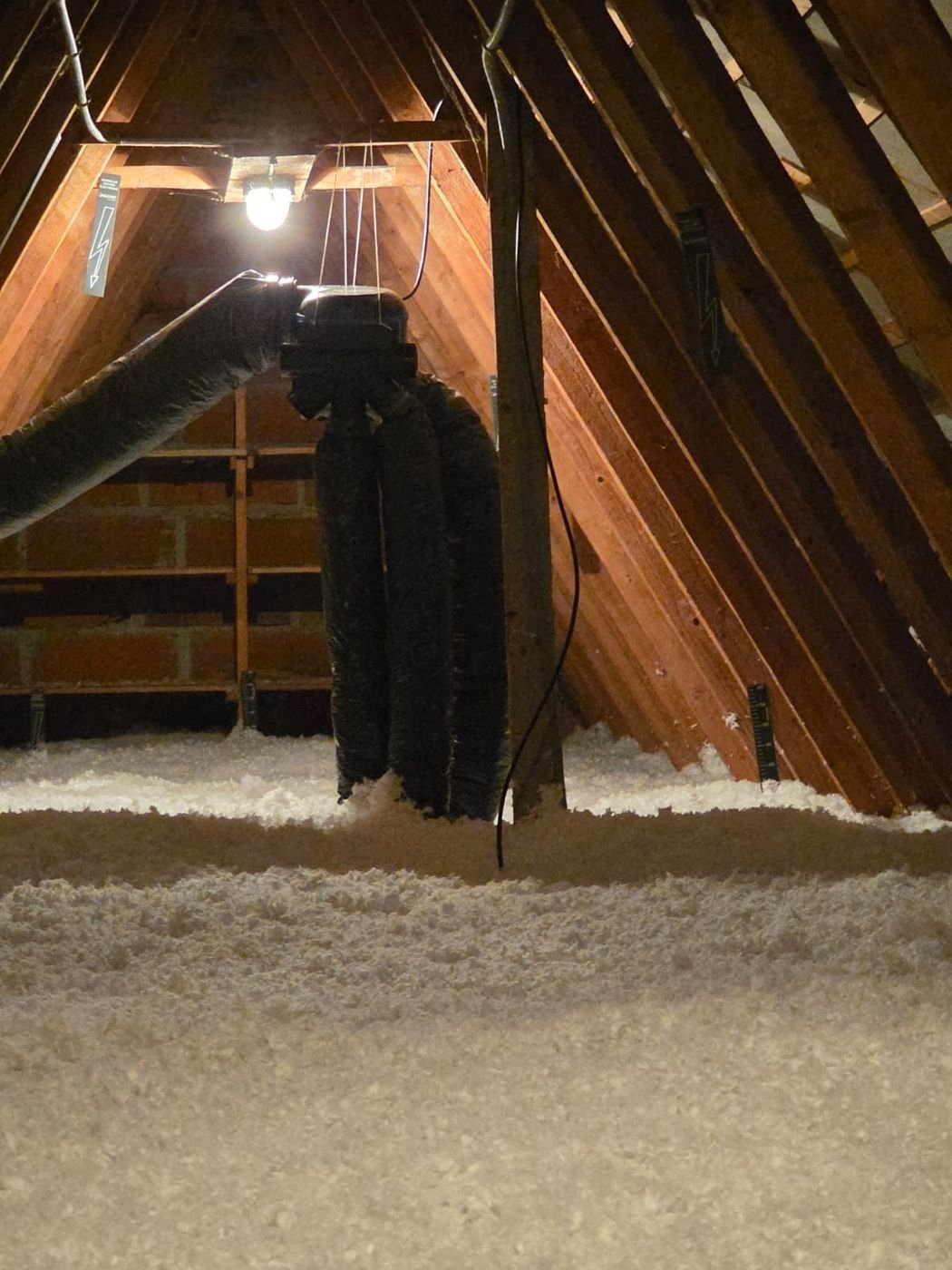 Isolation de combles par soufflage réalisée dans le Gâtinais